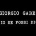 Io se fossi Dio. Anamnesi del dies irae gaberiano